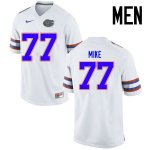 Men's Florida Gators #77 Andrew Mike NCAA Nike White Authentic Stitched College Football Jersey OAC0662NT